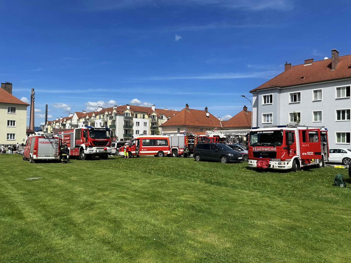 Brandeinsatz mit Menschenrettung in Gmünd