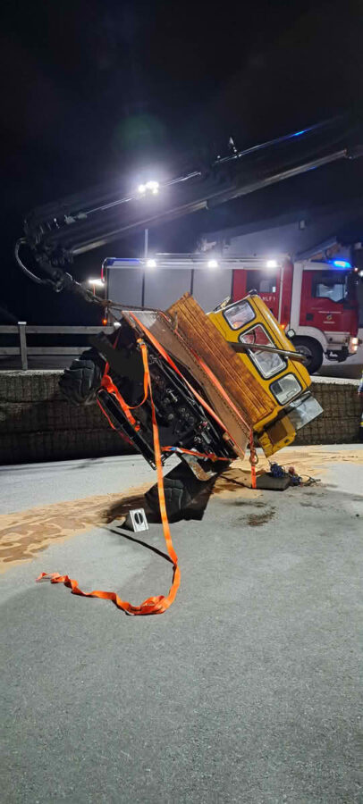 Umgestürzter Unimog