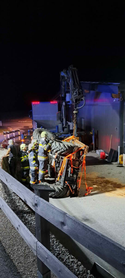 Umgestürzter Unimog