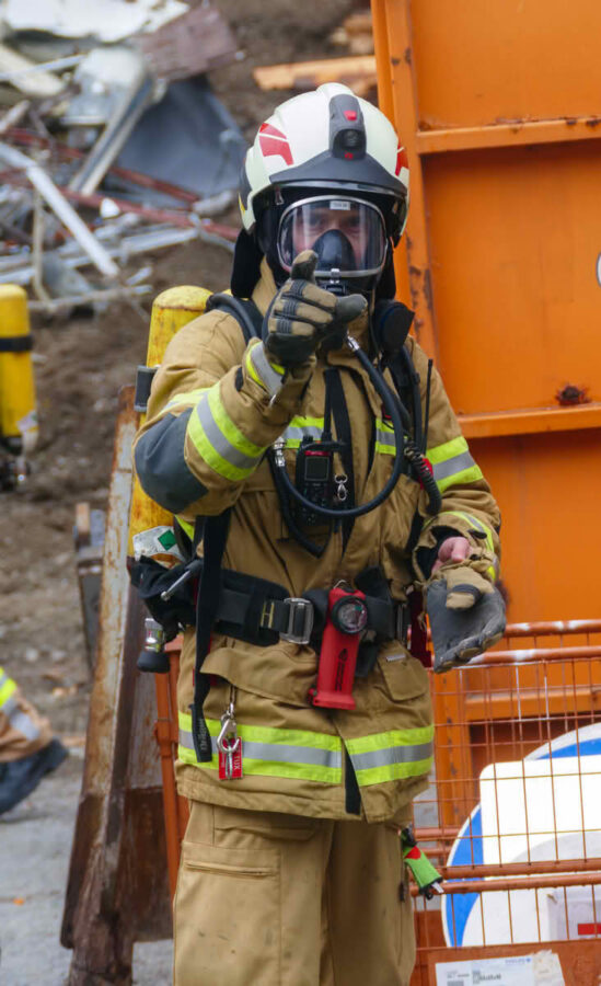 Großangelegte Atemschutzübung