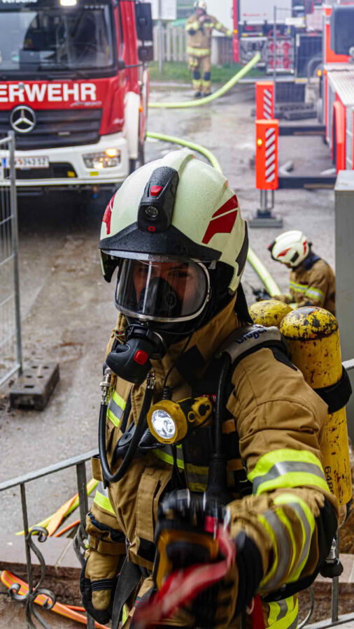 Großangelegte Atemschutzübung