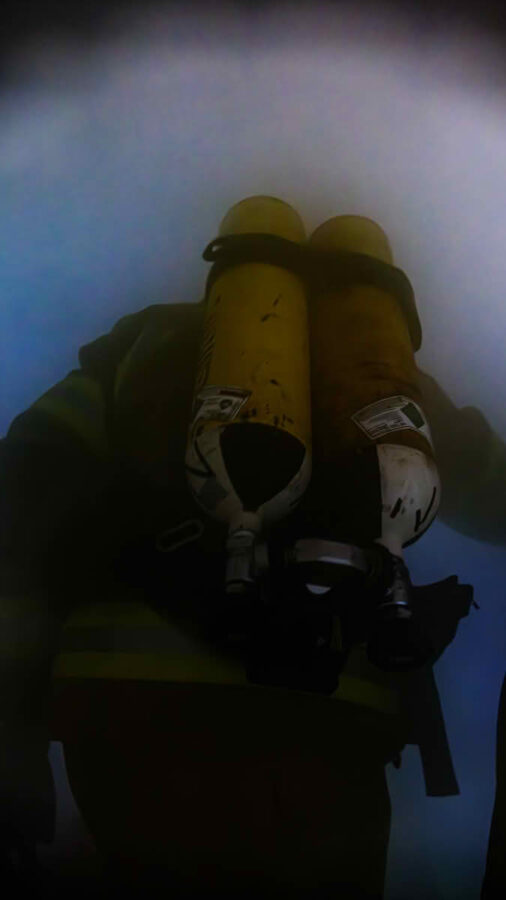 Großangelegte Atemschutzübung