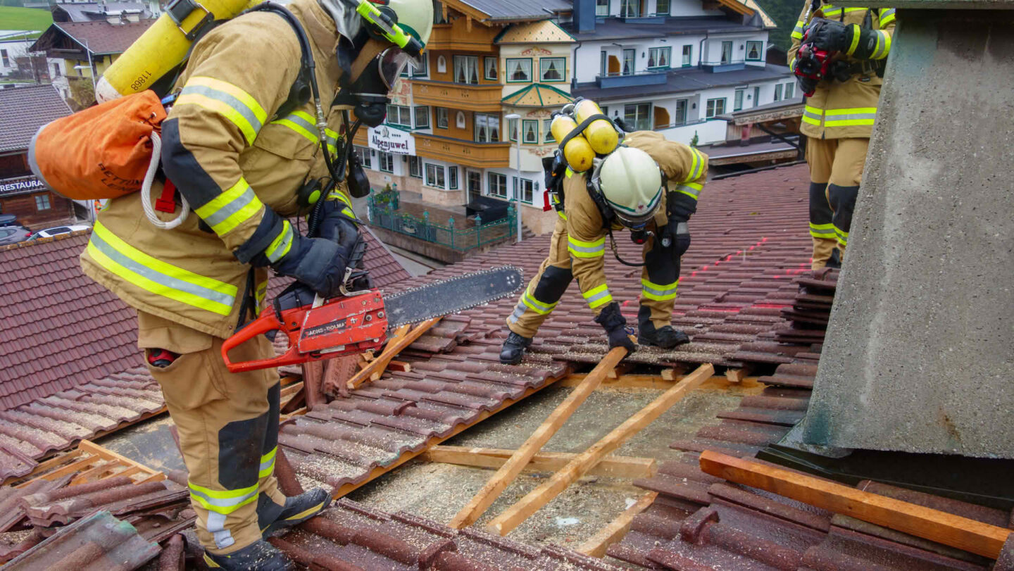 Großangelegte Atemschutzübung