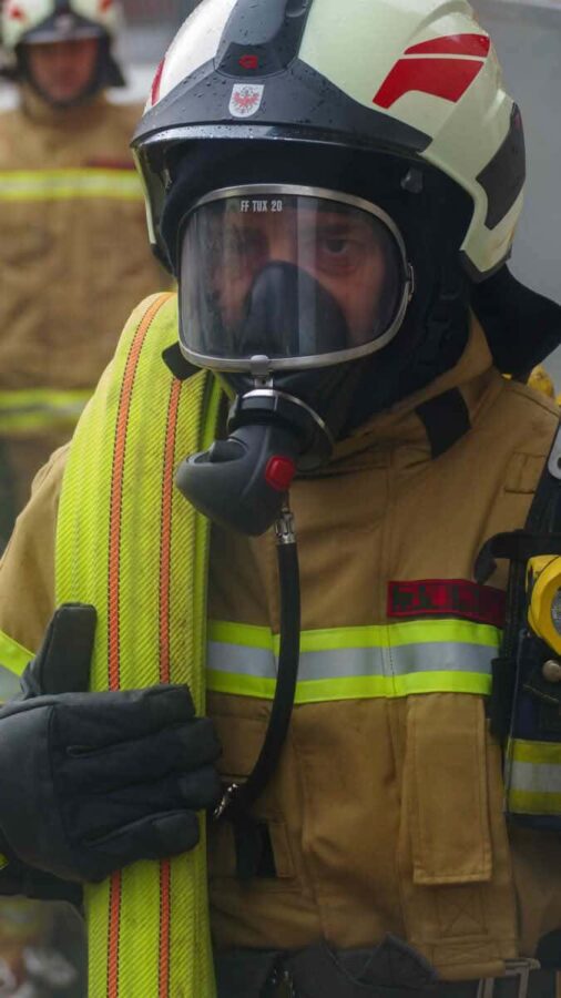 Großangelegte Atemschutzübung