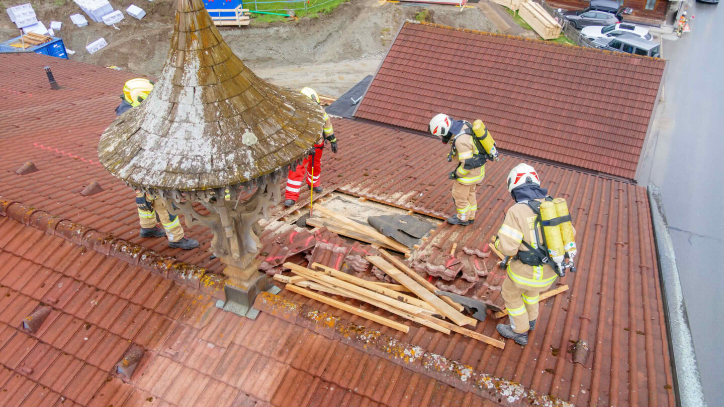 Großangelegte Atemschutzübung