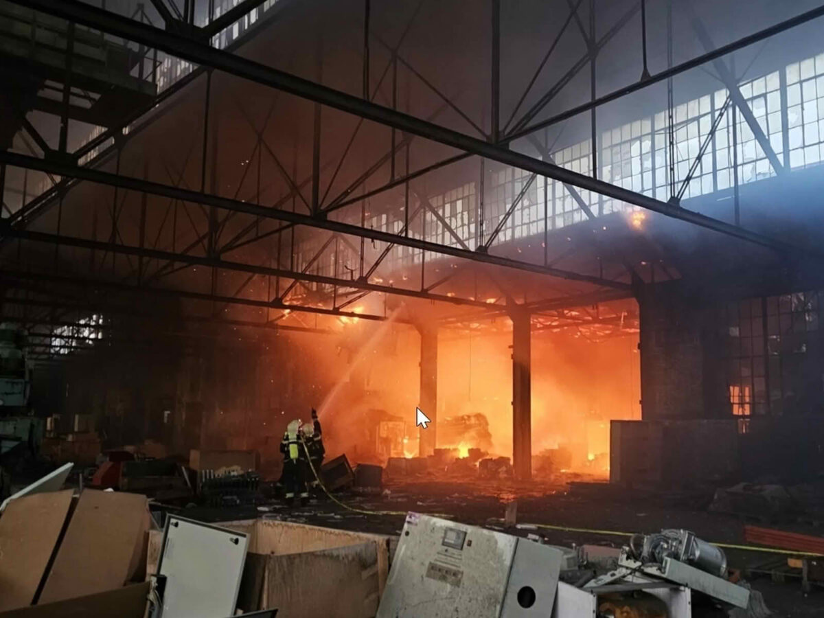 Großbrand einer Lagerhalle