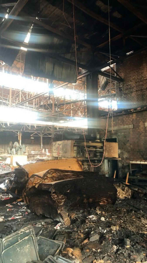 Großbrand einer Lagerhalle