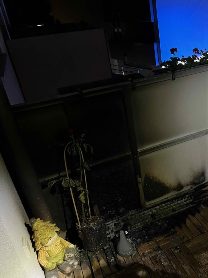 Brand auf einem Balkon