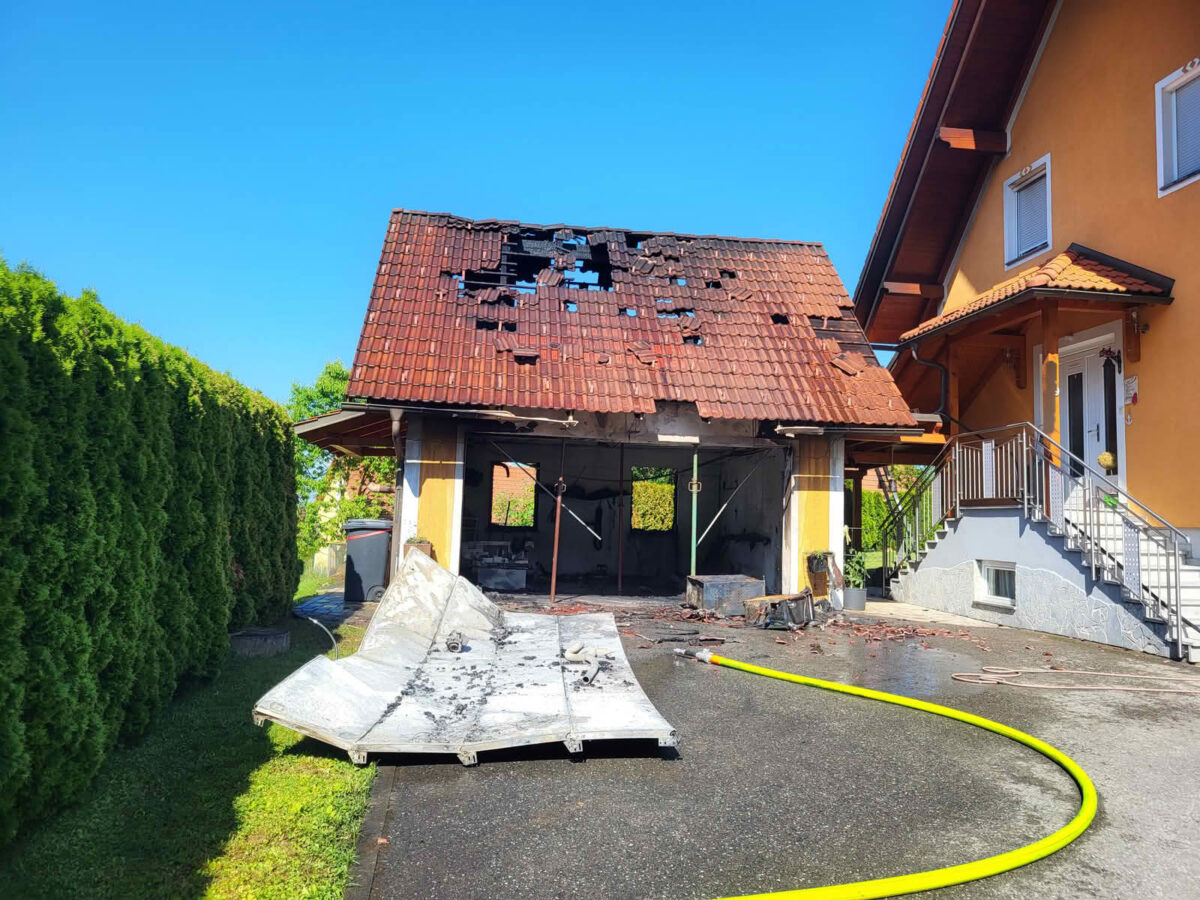 Nebengebäudebrand in St. Peter i. S.