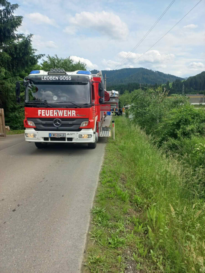  LKW in Bachbett