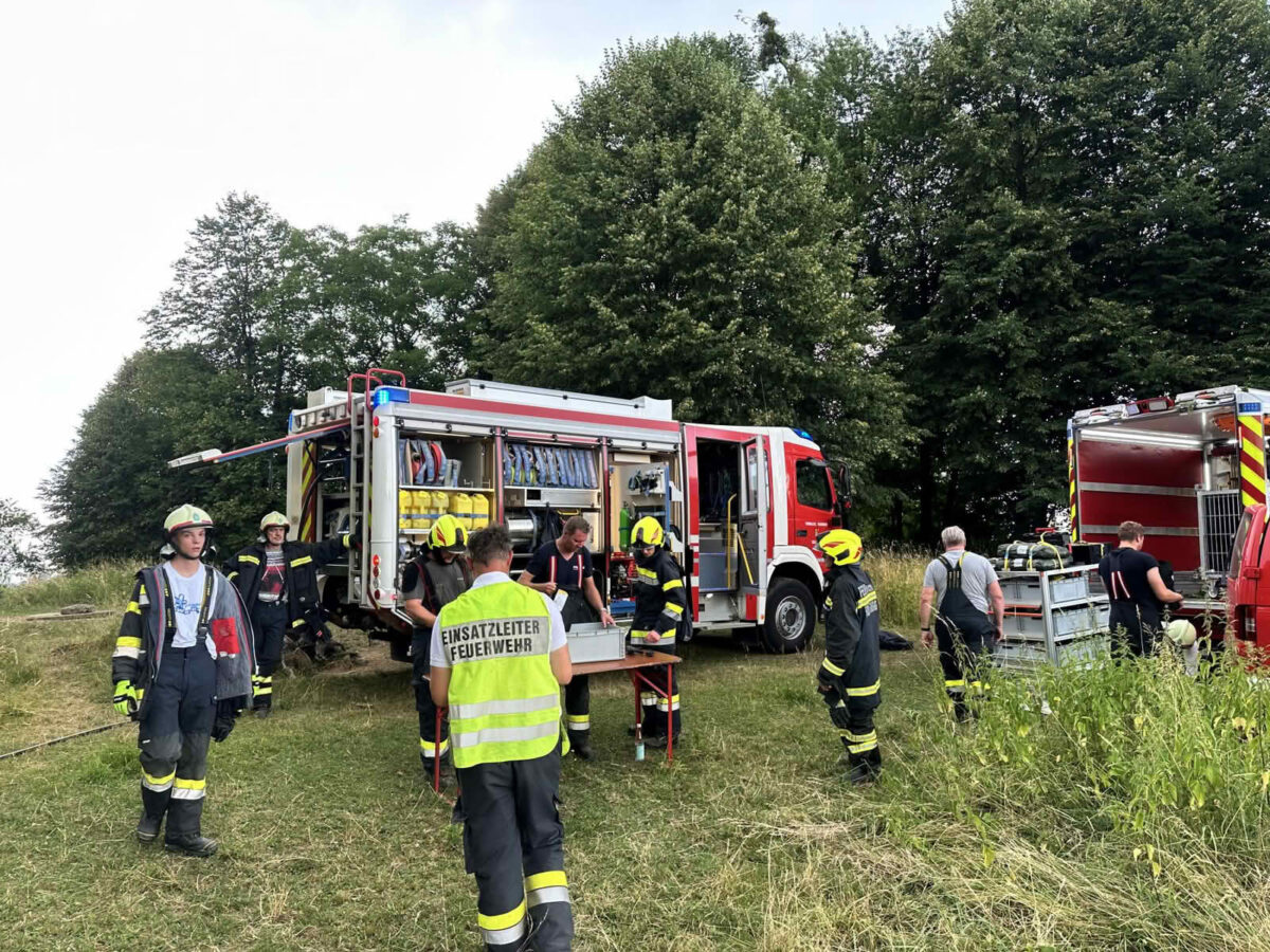 Brand in einem leerstehenden Gebäude