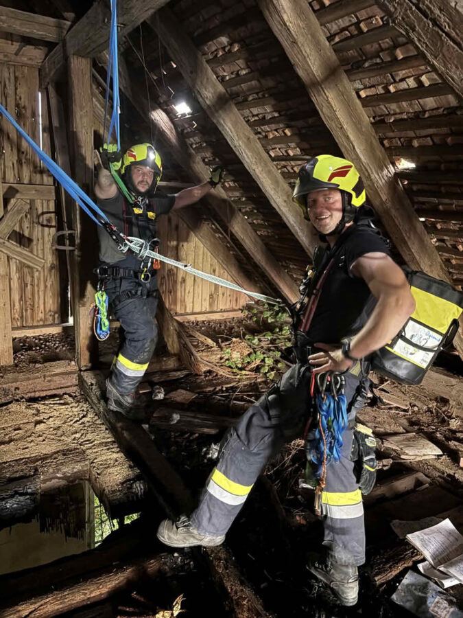 Brand in einem leerstehenden Gebäude