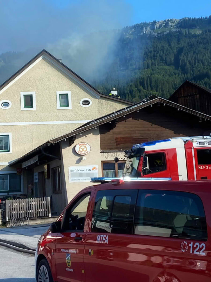 Brand in Bäckerei in Obersdorf