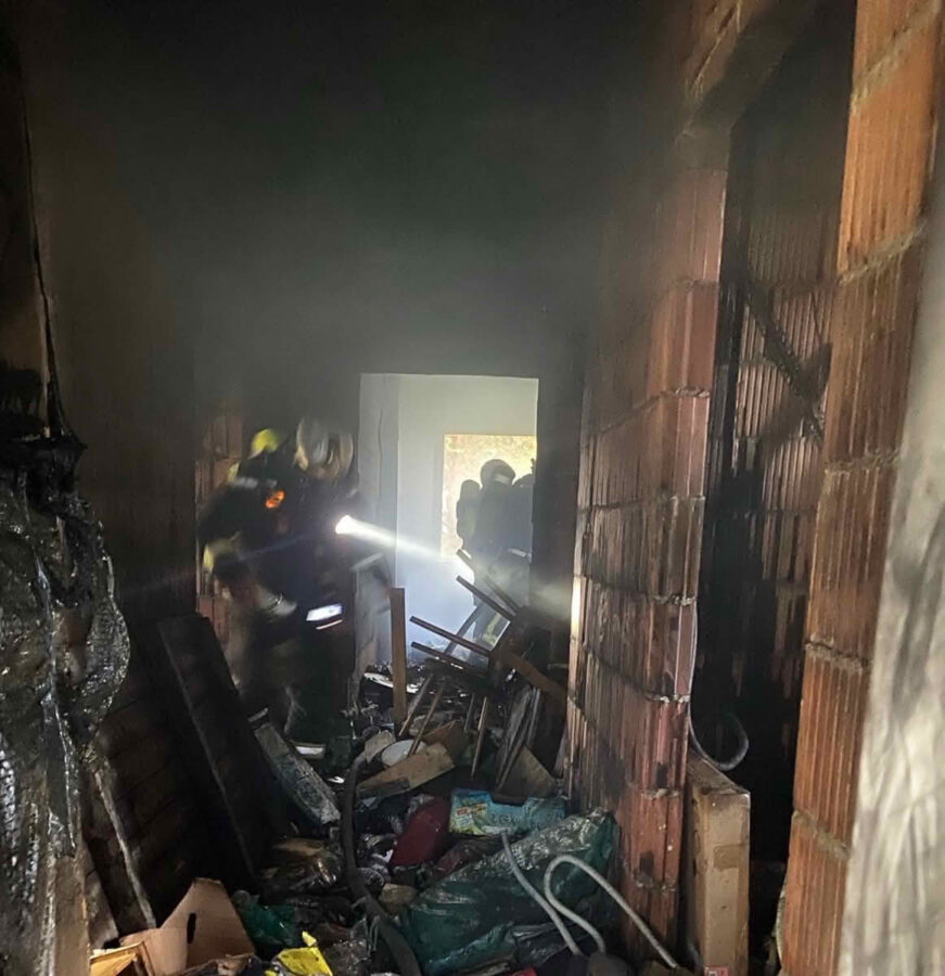 Brand eines Einfamilienhauses