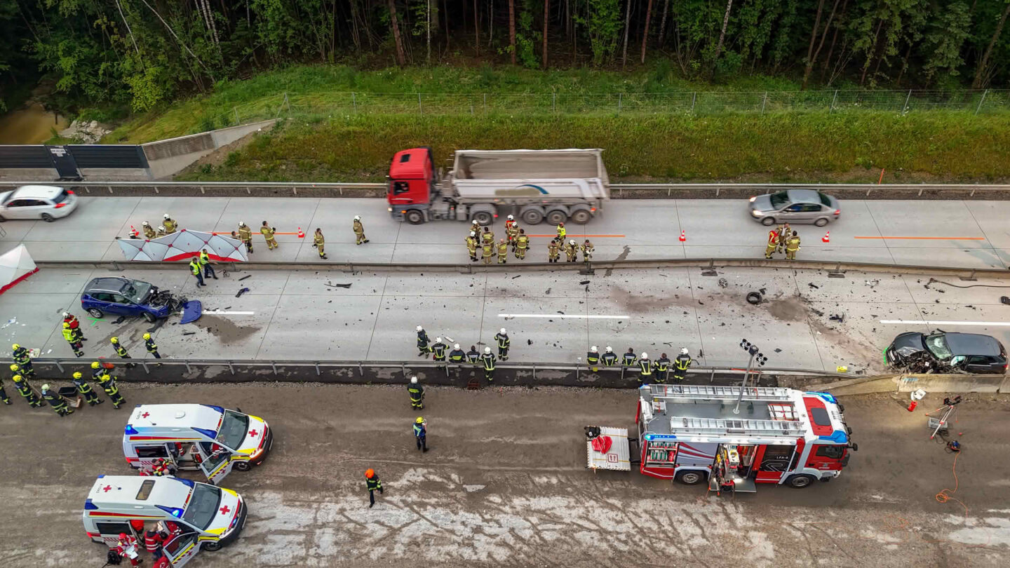 Frontalcrash auf der A1