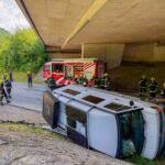 AFKDO Mondsee: Wohnmobil hebt ab und kippt um