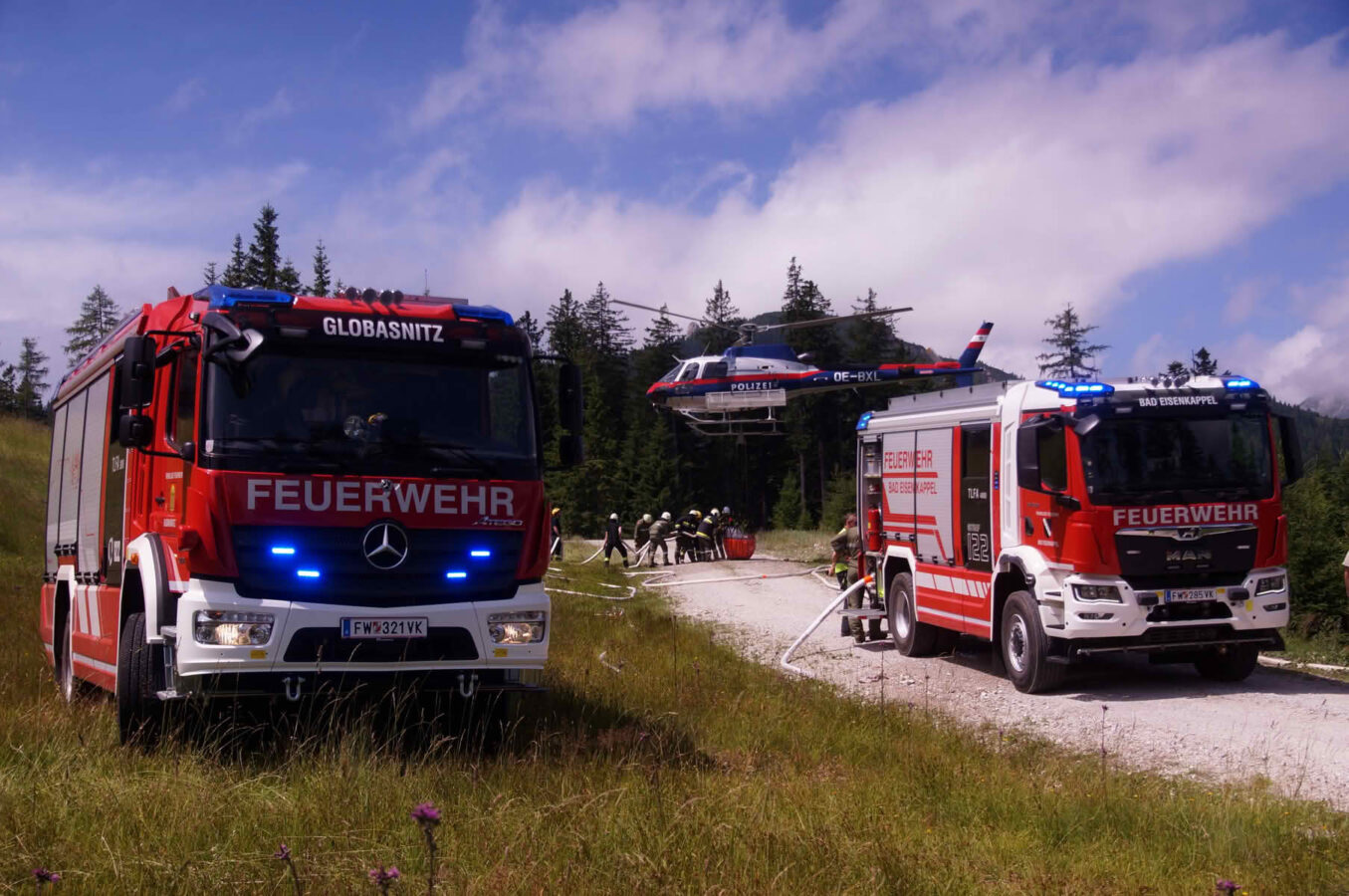 Waldbrand in der Gem. Eisenkappel-Vellach