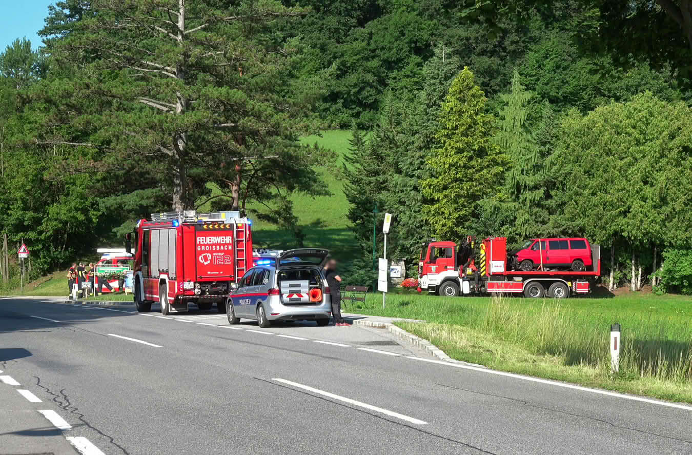 BFKDO Baden: Erfolgreiche Personensuche nach Verkehrsunfall auf der LB11