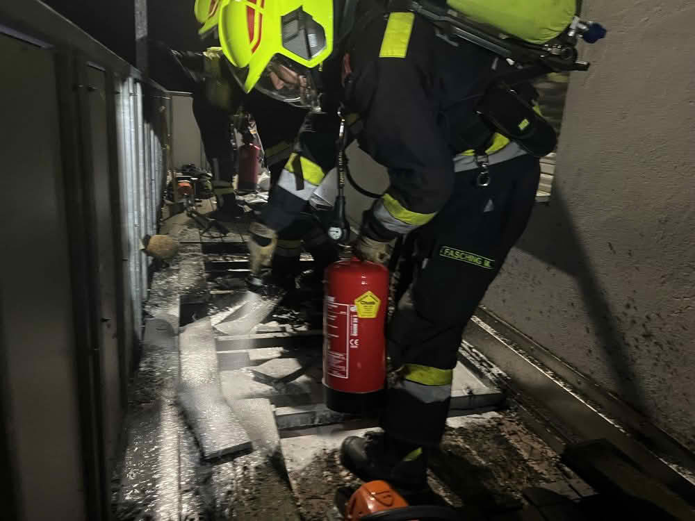 Balkonbrand in der Kremser Innenstadt