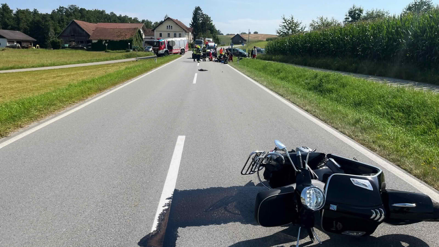 Schwerer Verkehrsunfall auf der Andorfer Landesstraße