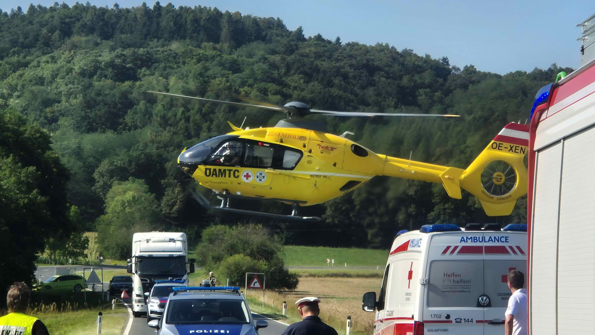 FF Mogersdorf-Ort: Verkehrsunfall auf der L116 mit eingeklemmter Person