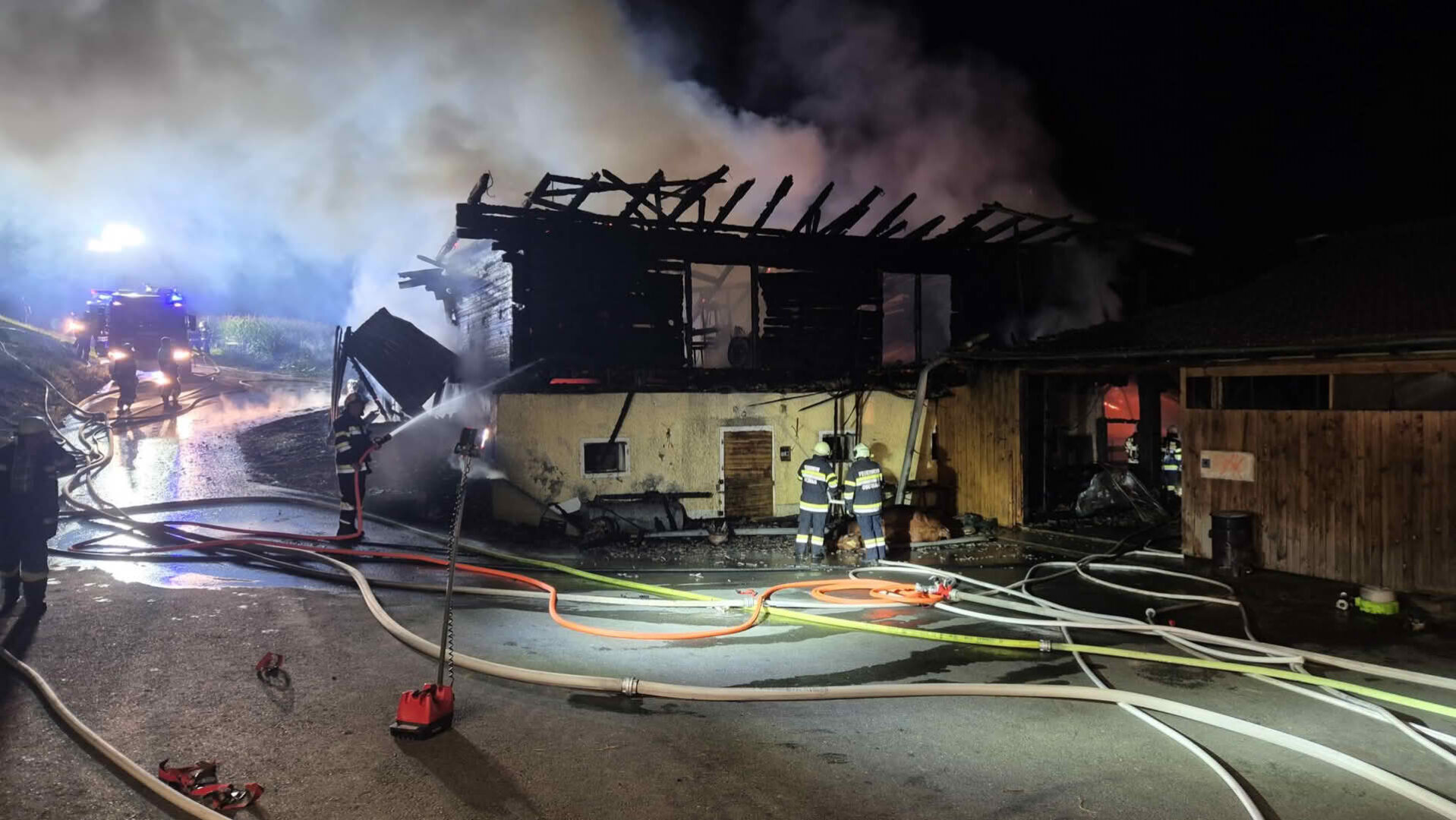 BFVDL: Wirtschaftsgebäudebrand in Eibiswald