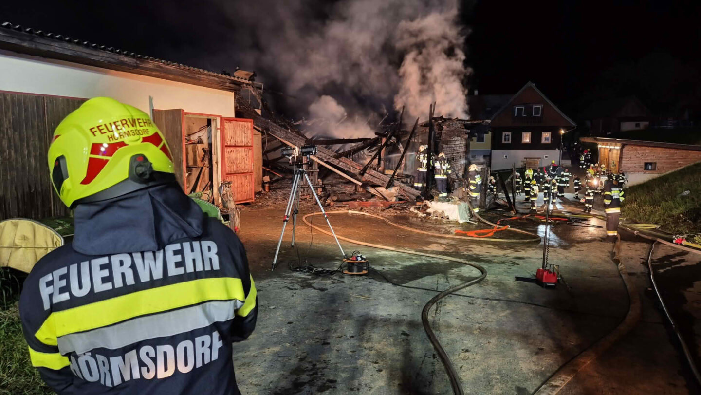 BFVDL: Wirtschaftsgebäudebrand in Eibiswald
