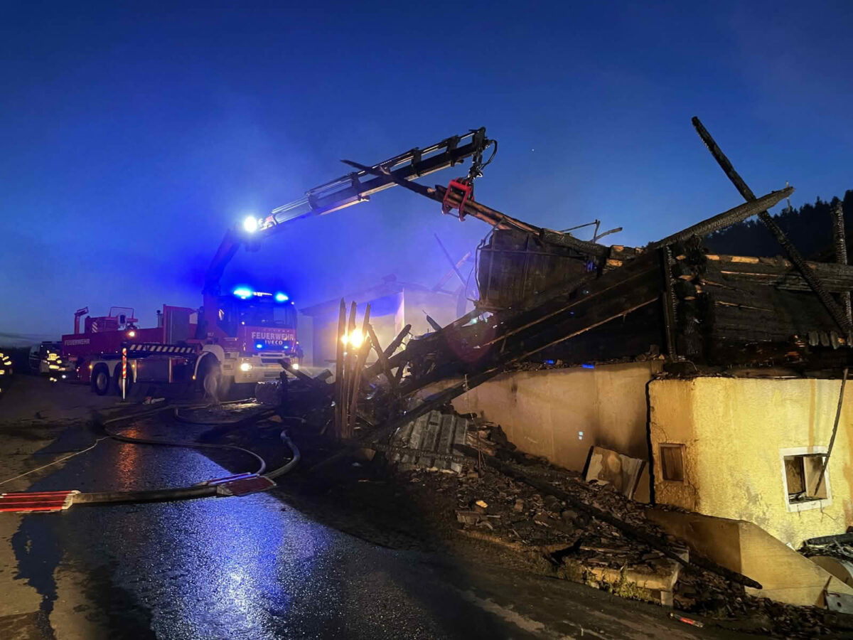 BFVDL: Wirtschaftsgebäudebrand in Eibiswald