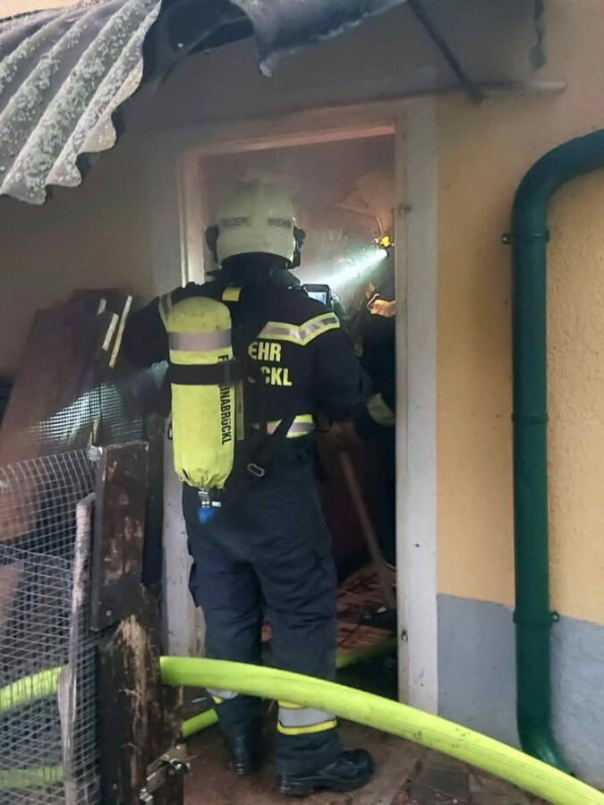 Brand einer Sauna in der Wassergasse in Steinabrückl