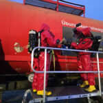 Einsatzkräfte üben mit der Raaberbahn AG