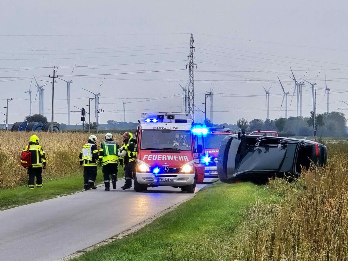 Einsatzort des Verkehrsunfalles