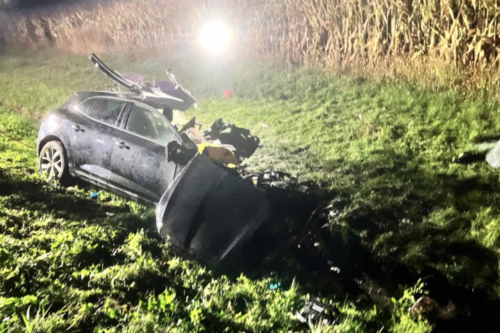 VU auf der B65 zwischen Rudersdorf und Dobersdorf