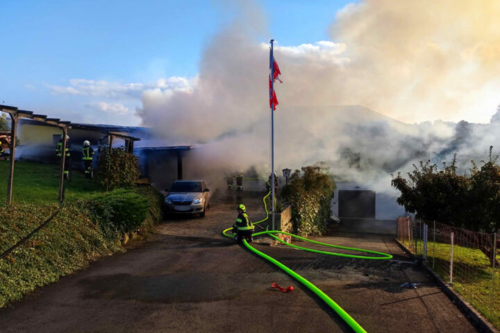 BFKDO Jennersdorf: Gebäudebrand in Minihof-Liebau