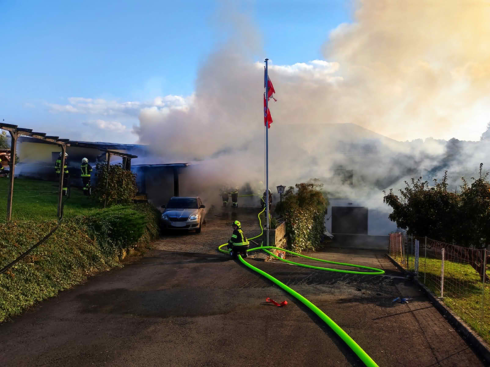 BFKDO Jennersdorf: Gebäudebrand in Minihof-Liebau