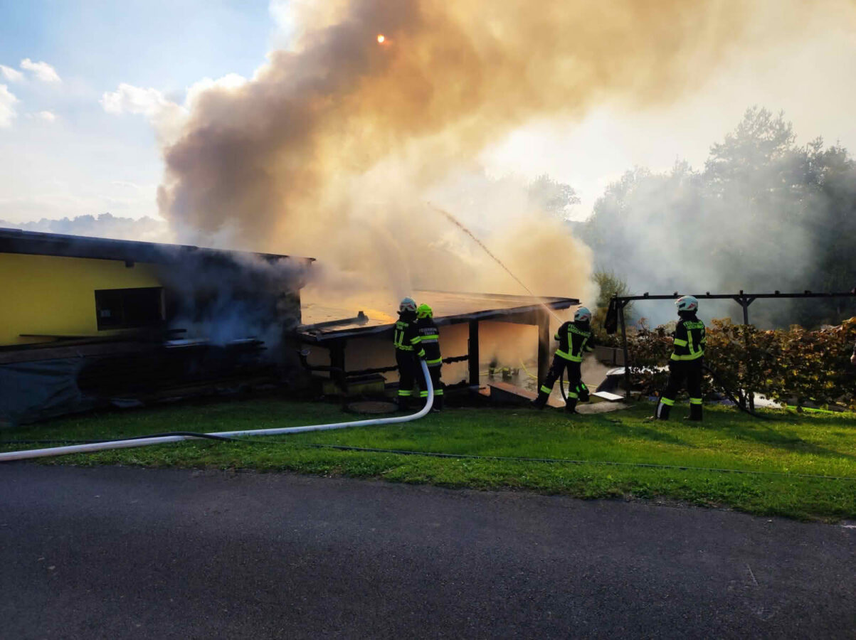 Gebäudebrand in Minihof-Liebau