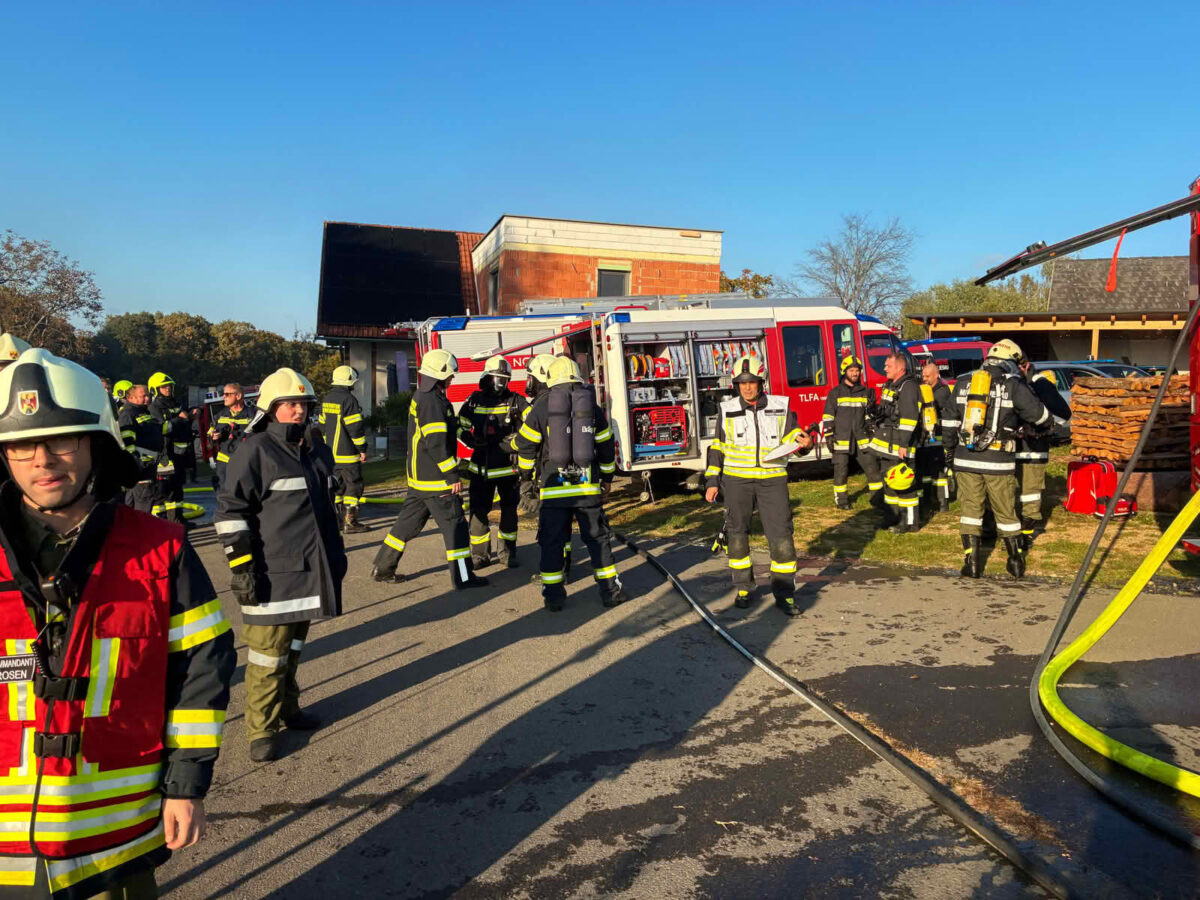Gebäudebrand in Minihof-Liebau