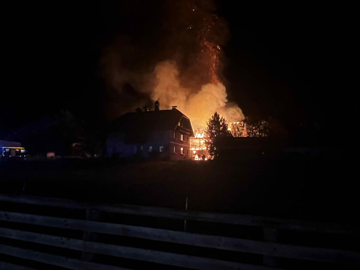 Wirtschaftsgebäudebrand St.Peter/Oberdorf
