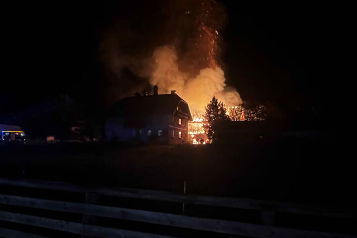 Wirtschaftsgebäudebrand St.Peter/Oberdorf