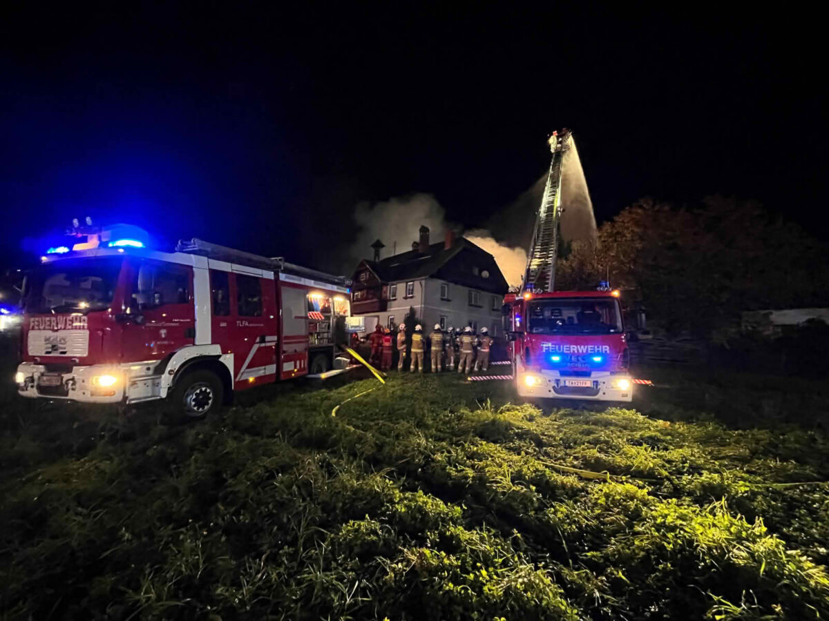 Wirtschaftsgebäudebrand St.Peter/Oberdorf