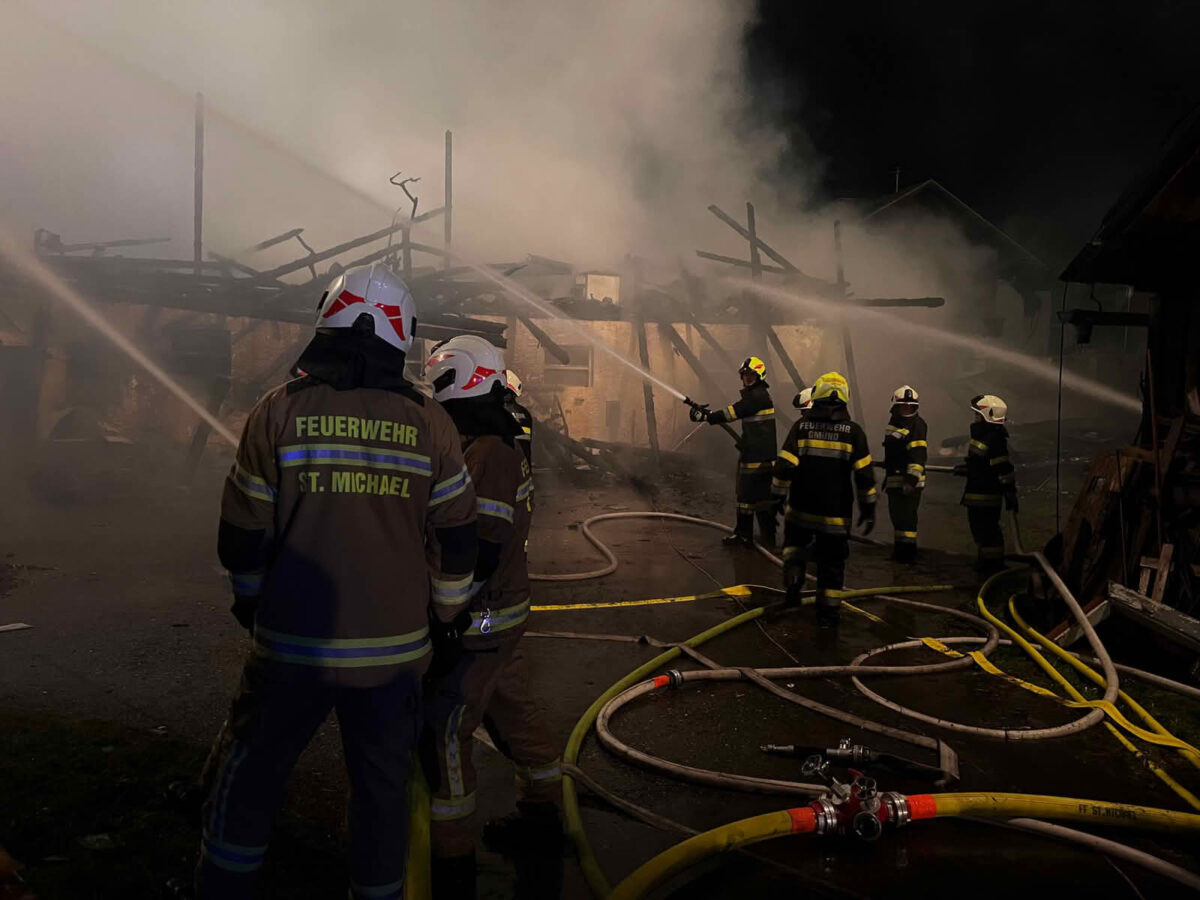 Wirtschaftsgebäudebrand St.Peter/Oberdorf