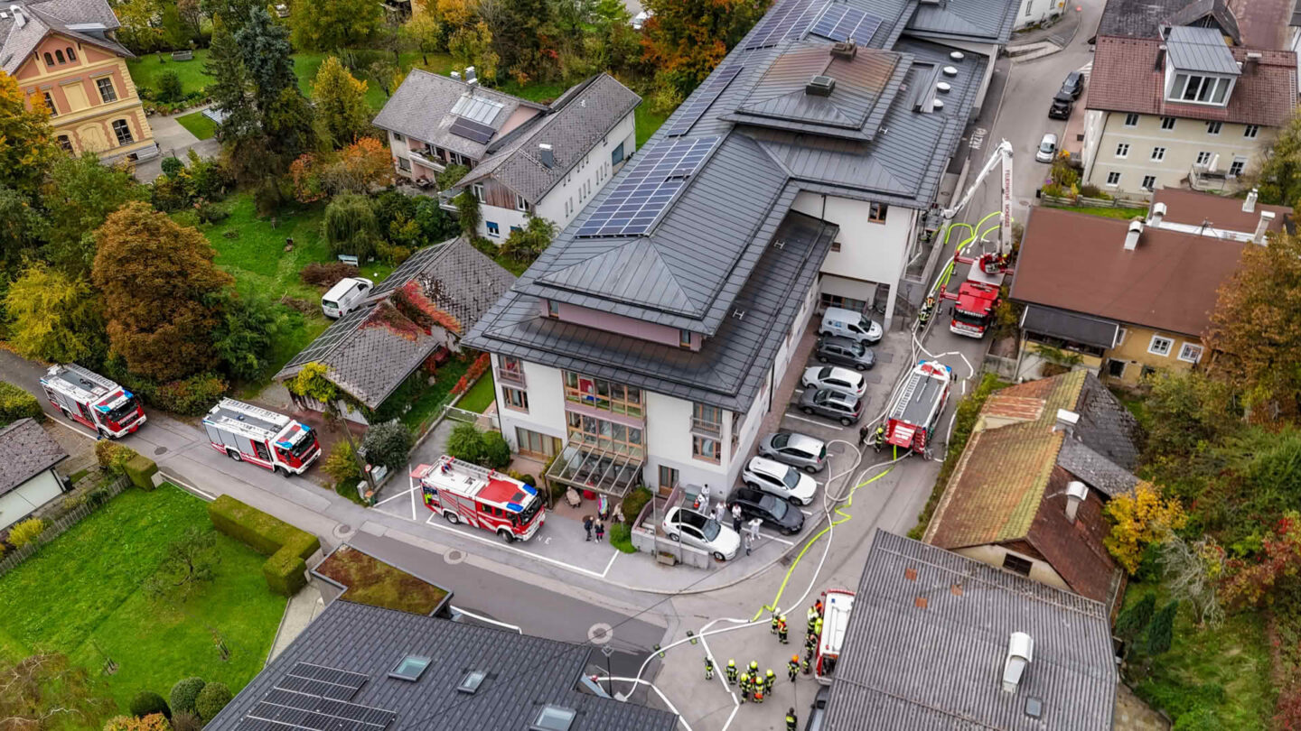 Luftaufnahme des  Seniorenwohnheims