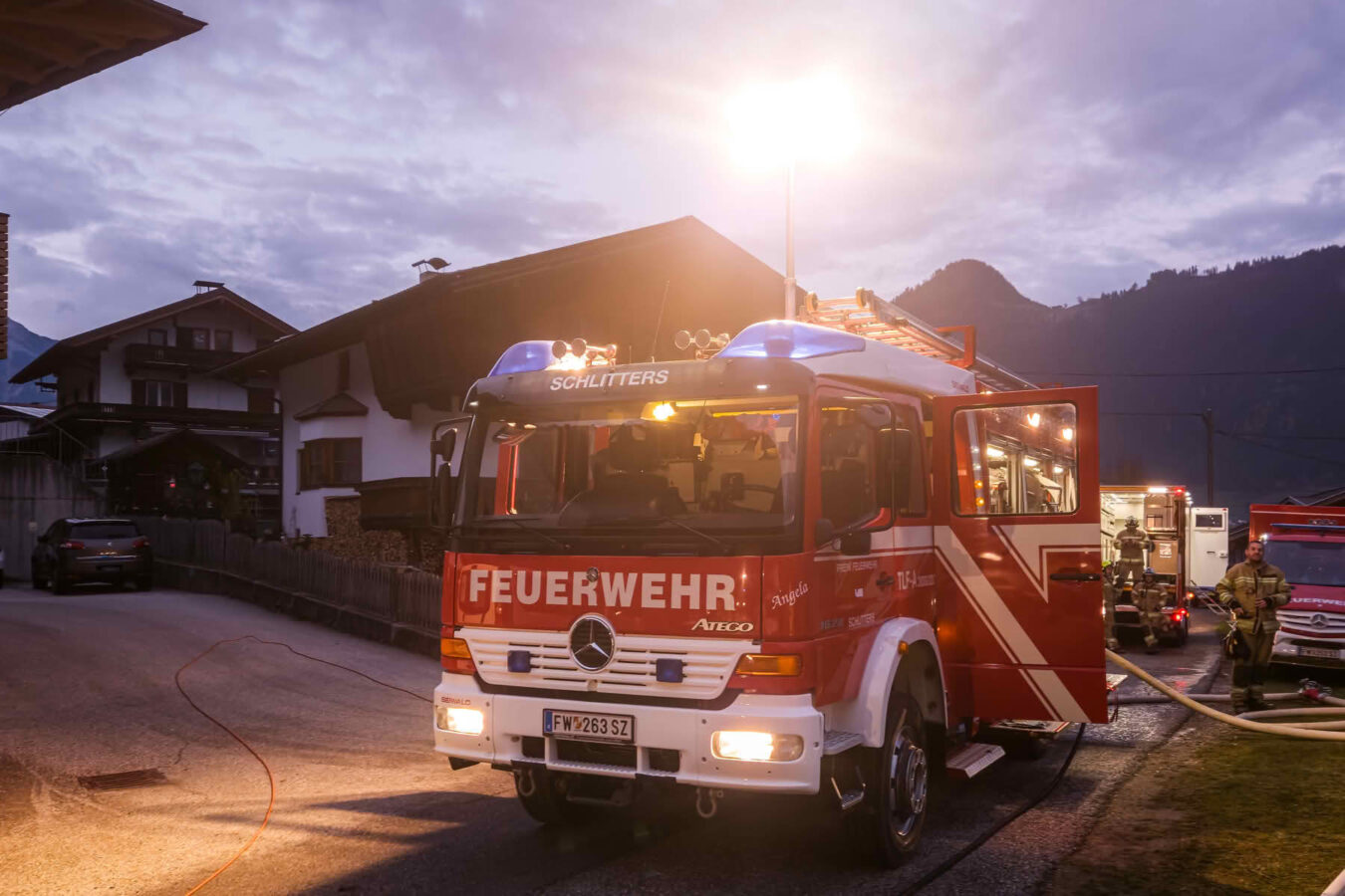 Küchenbrand in Schlitters