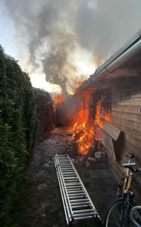 Brand eines Nebengebäudes