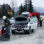 FF Bad Ischl: B145 Umfahrungsbrücke – Auffahrunfall dreier Fahrzeuge