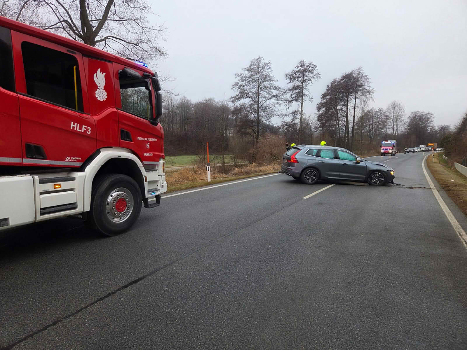 FF Krumbach: Verkehrsunfall auf der B55