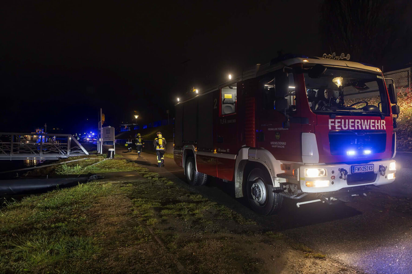 Schiffsbrand auf der Donau
