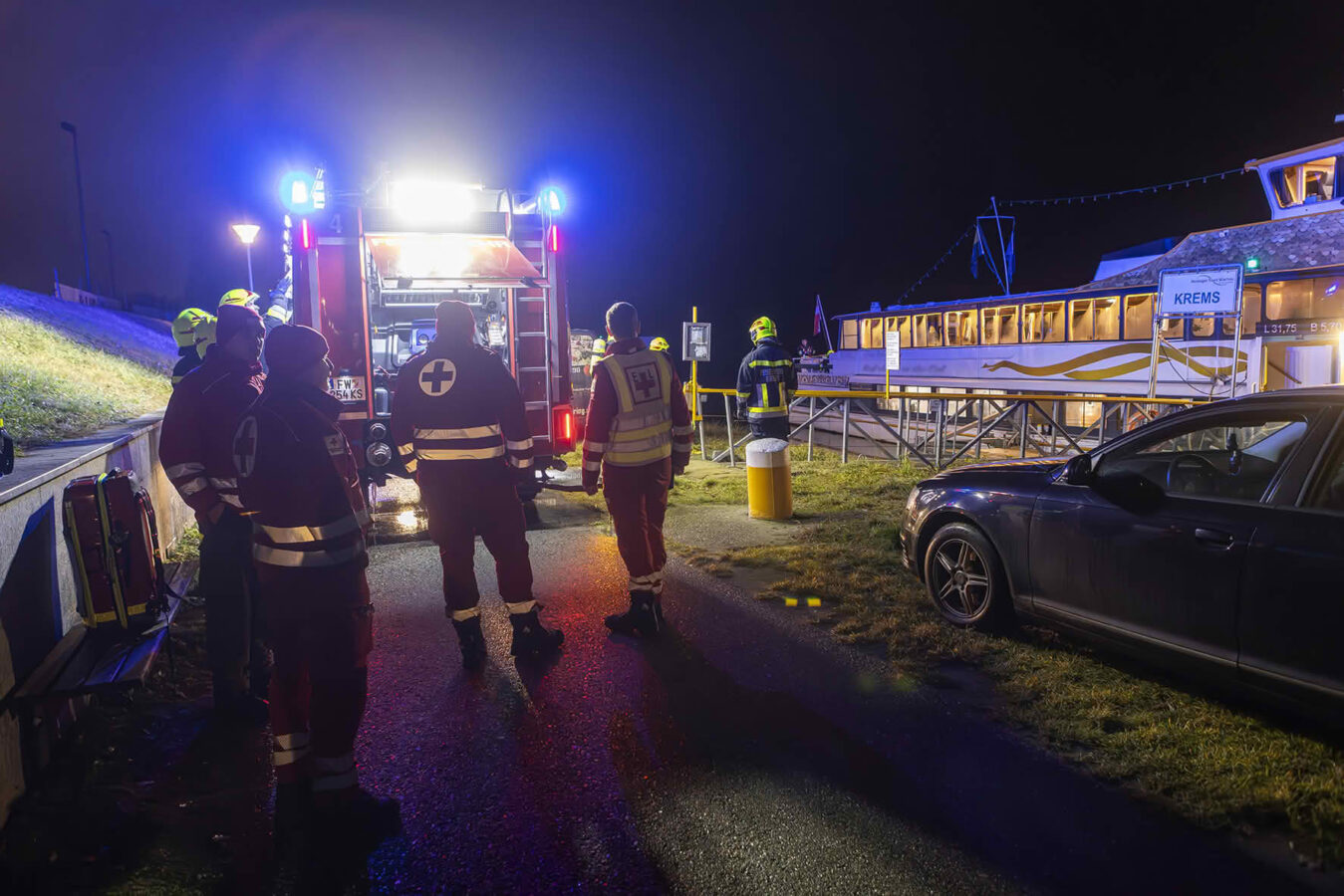 Schiffsbrand auf der Donau
