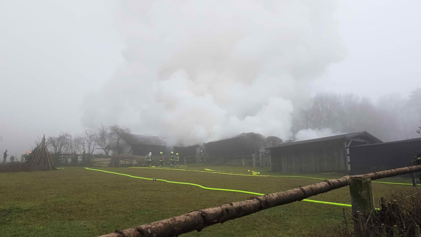 Brand eines Pferdestalles in Ofenbach
