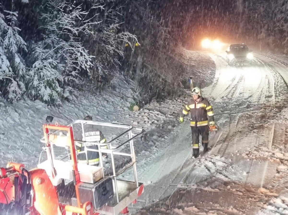 Feuerwehreinsätze durch Schneefall am Heiligen Abend