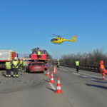 BFKDO Baden: Pkw prallt gegen Streckendienstfahrzeug auf der A2 – 3 Verletzte!